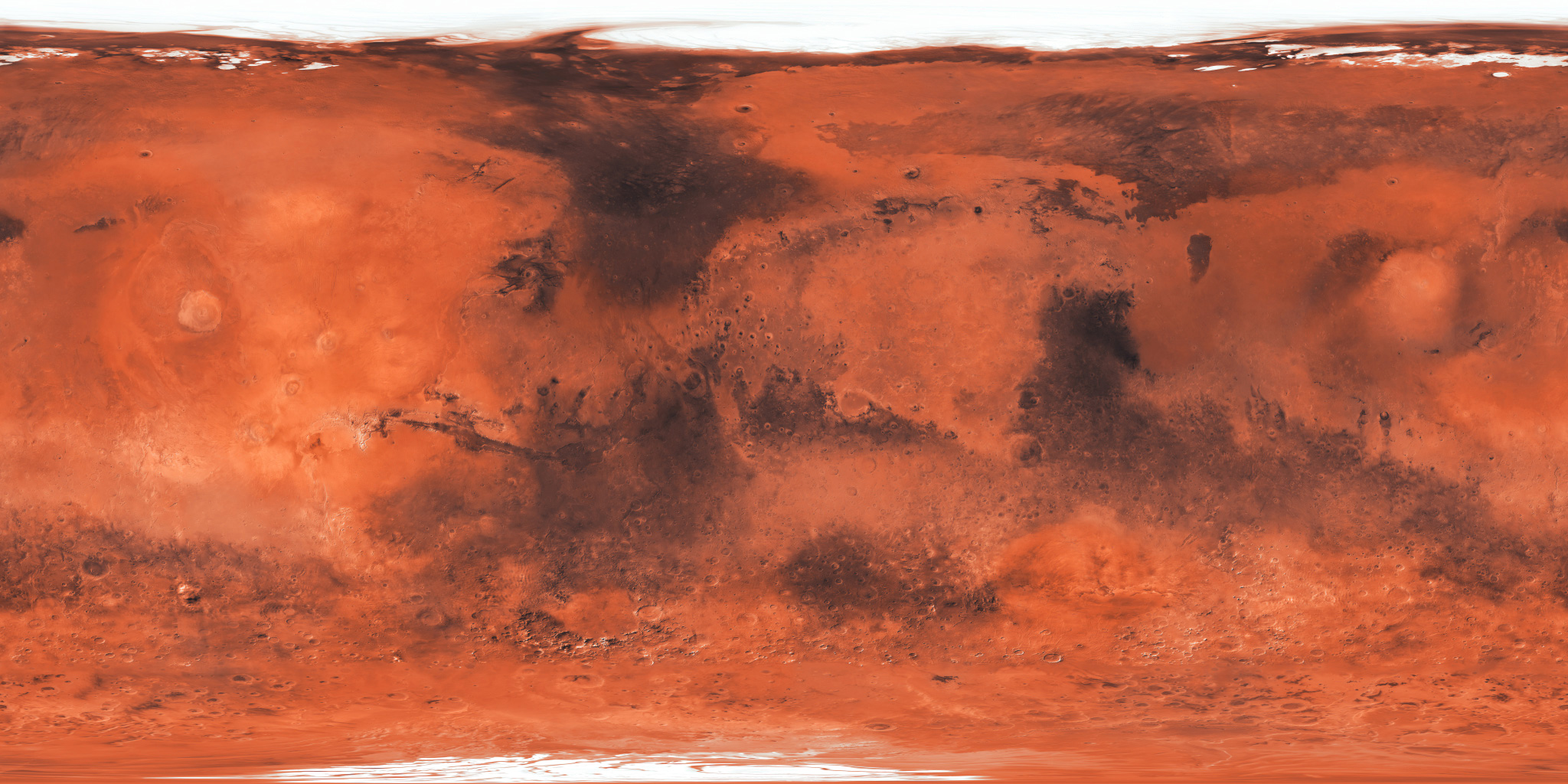 Mars seen through the Earth Orbital Platform telescope.